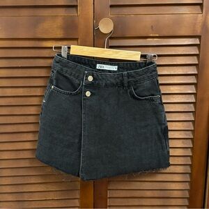 Zara Charcoal Denim Skort